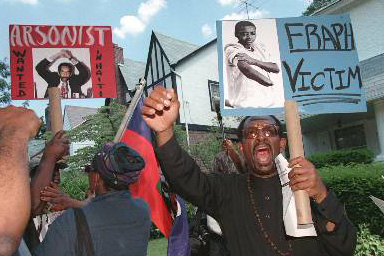Demonstrators against Toto Constant